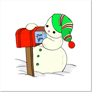 Christmas Snowman! Posters and Art